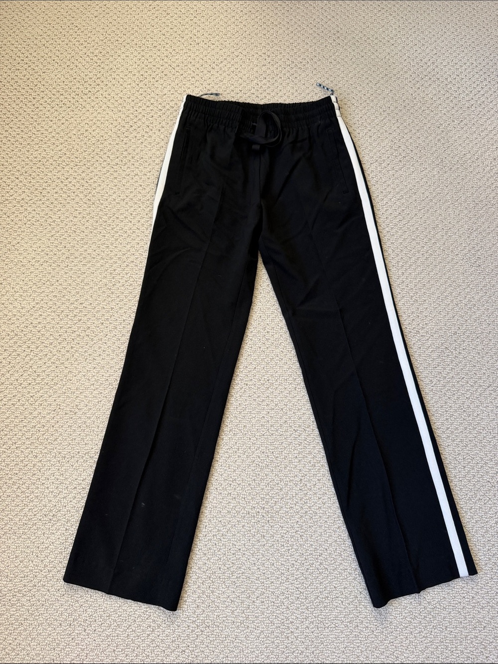 Zadig & Voltaire Black Trousers with White Side Stripe